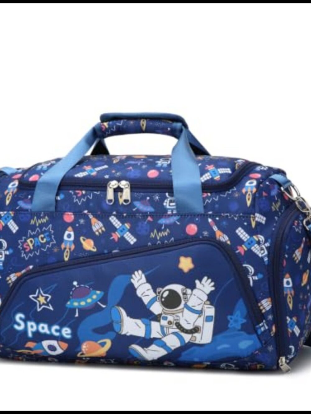 Kids Duffle Bag with Shoe Pocket Nylon Travel Sleepover Overnight